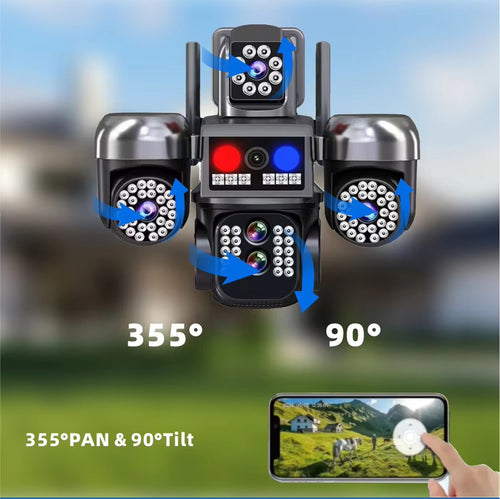 High definition quad zoom camera wireless 360 ° monitor
