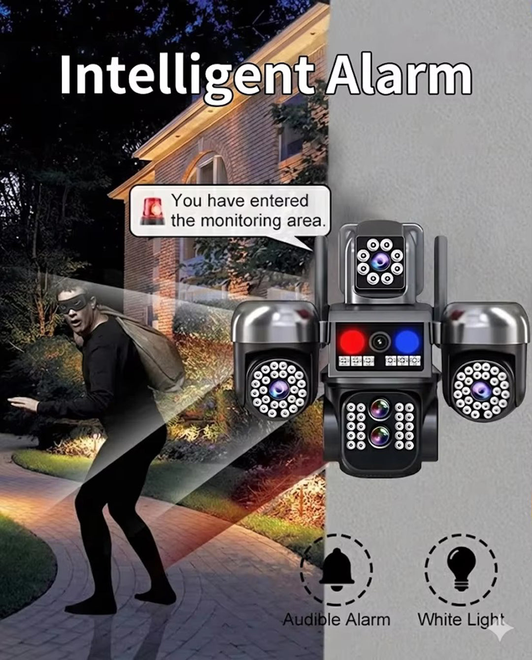 High definition quad zoom camera wireless 360 ° monitor