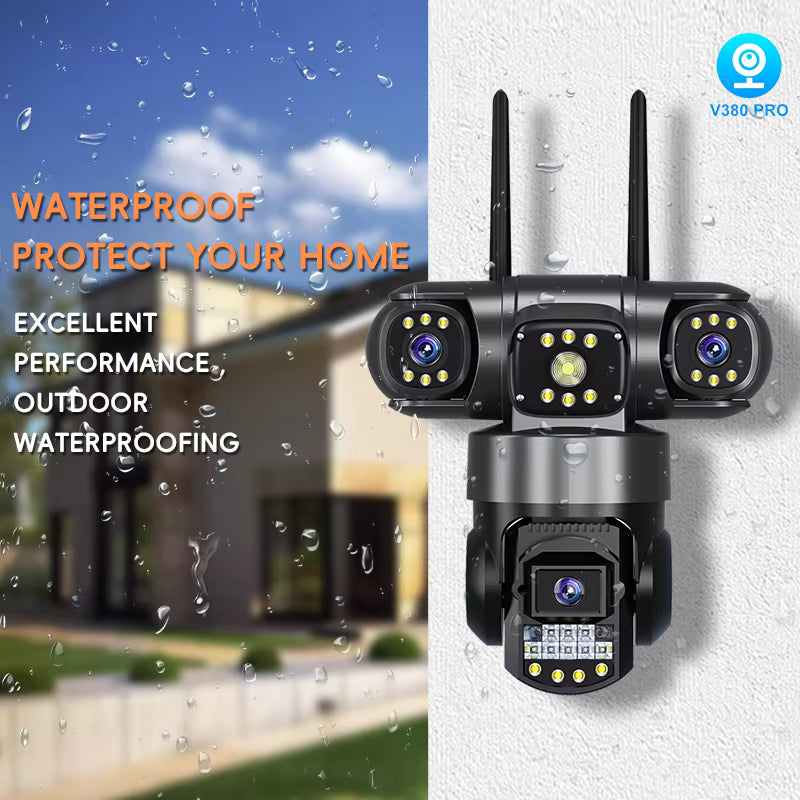 3 Lens 3 Screens WiFi PTZ Camera AP Hostop Two-voice Way Ourdoor Network Home Smart CCTV WIFI Camera